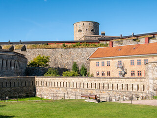 Fototapeta premium Carlsten Fortress, Karlsten Fästning, in old town Marstrand, Bohuslän, west coast Sweden