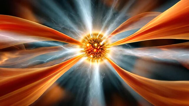 Electromagnetic pulse wave expanding from a glowing central core