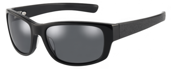 Black Sunglasses with Gray Lenses eyewear fashion accessories isolated on a transparent background