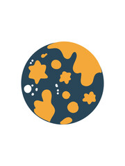 adorable colorful planet illustration for kids