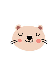 Fototapeta premium cheerful teddy bear drawing in colorful kids art