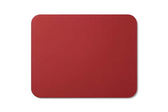 Smooth Red Rounded Rectangle 3D Button or App Icon Base with Drop Shadow, Isolated on White Background for Graphic Use.