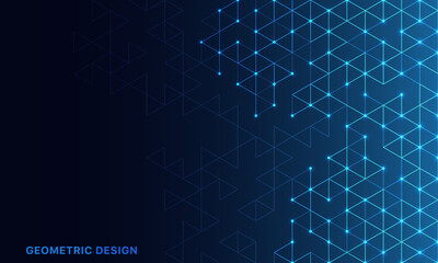 Abstract technology background with a geometric pattern of triangle shapes. Graphic design element