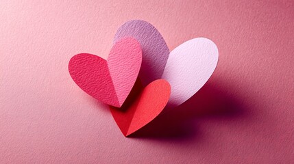 Obraz premium Handmade paper heart design for valentine love card
