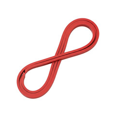 Naklejka premium Red infinity symbol, loop icon for design and math