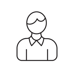 Obraz premium Profile Person Line Icon User Account Editable Stroke Vector EPS Illustration