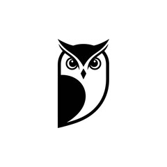 Minimalist Swiss Style Geometric Owl Logo Design | Clean Flat Vector Corporate Identity