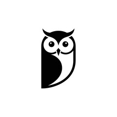 Minimalist Swiss Style Geometric Owl Logo Design | Clean Flat Vector Corporate Identity