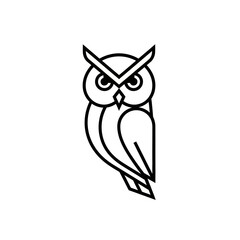 Minimalist Swiss Style Geometric Owl Logo Design | Clean Flat Vector Corporate Identity