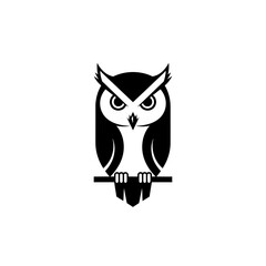 Minimalist Swiss Style Geometric Owl Logo Design | Clean Flat Vector Corporate Identity