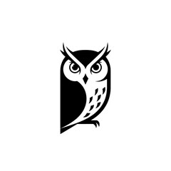 Minimalist Swiss Style Geometric Owl Logo Design | Clean Flat Vector Corporate Identity