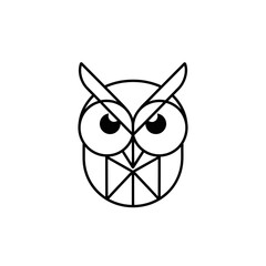 Minimalist Swiss Style Geometric Owl Logo Design | Clean Flat Vector Corporate Identity