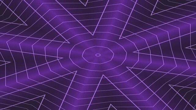 Exploring Neon Grid Tunnel and Abstract Light Geometry