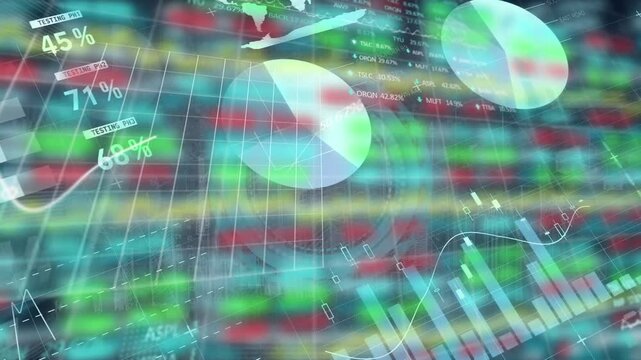 Animation of data processing over clock