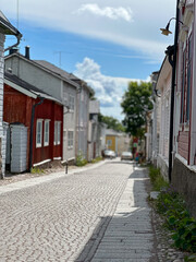 Obraz premium street in the old town of porvoo finland