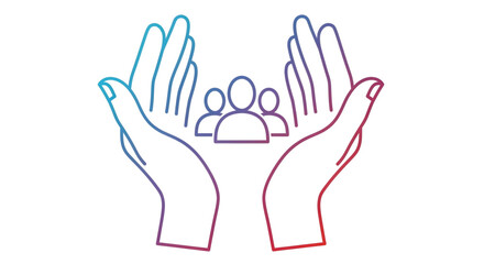 Obraz premium Protecting and supporting people with care and compassion