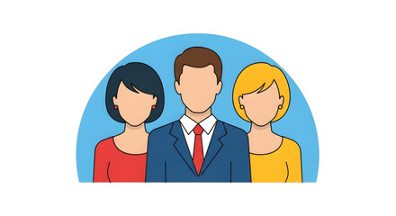 Fototapeta premium Diverse business team standing together professionally
