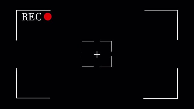rec animation  with Alpha Channel, offering simple-to-use video recording camera screen animation in horizontal view in transparent background in 4K animation 