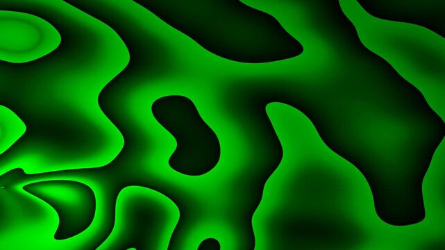 Creating a Dreamlike Green Abstract Scene with Fluid Shapes