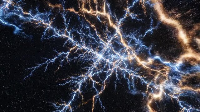 Dynamic electric currents intertwining in cosmos
