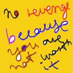 yellow background illustration letters calligraphy 