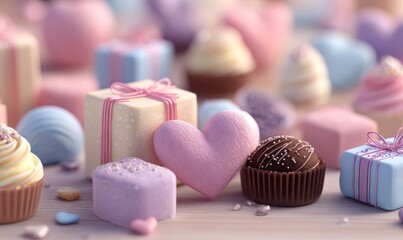 Colorful Assortment of Decorative Sweets and Treats for Special Occasions