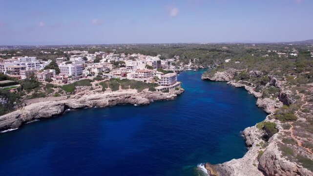 vue drone sur Cala Figuera &agrave; Majorque