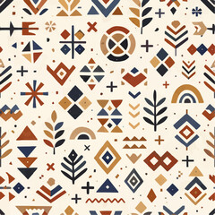 北欧　模様　柄　幾何学 パターン　背景／包装紙・壁紙素材