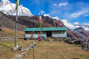 Langmale Tea House Surrounded Makalu