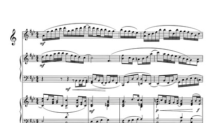 ia generated. Artistic design with swirling musical notes on white background, perfect for music, creativity, or editorial design themes.