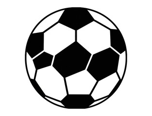Fototapeta premium Classic black and white soccer ball – Realistic pentagon pattern for football branding and event posters