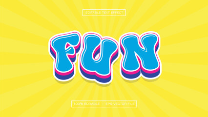 Fun Colorful 3D Cartoon Text Effect with Bold Outline