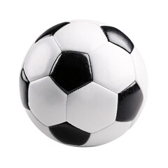 Fototapeta premium A classic black and white patterned soccer ball isolated.