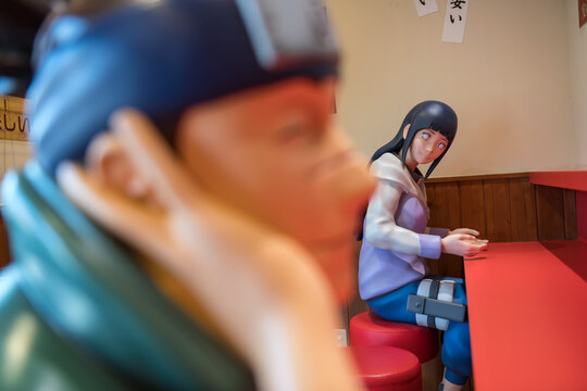 Hinata Hyuga at Ichiraku ramen shop at Naruto Fuji Hidden Leaf Village