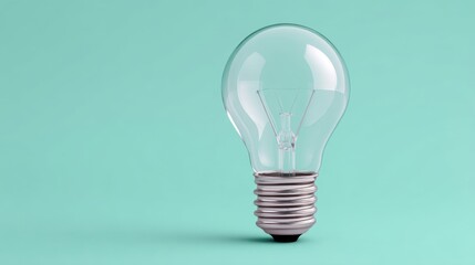 Light bulb on a pastel background showcasing innovation, creativity, and bright ideas conceptualized in a minimalist and modern design aesthetic