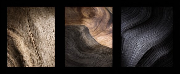 Naklejka premium shadowed wood grains evoke warmth and beauty through their rich textures and depth