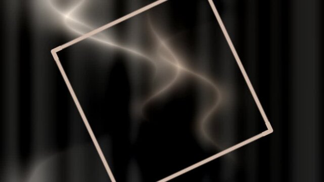 Abstract Frame Moving Lighting in Dark Studio