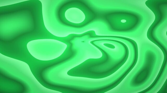 Abstract GreenLED Fluid Shapes Moving in Soft Lighting