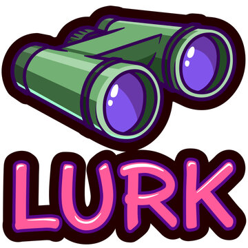 Lurk Binocular Cartoon Emote Illustration