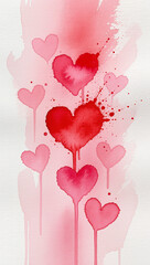 pink background with heart