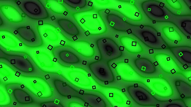 Abstract Green Pattern Flowing Shapes Forming Dynamic Visual Texture