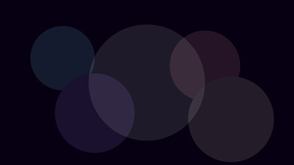 Large overlapping bokeh circles in various pastel tones scattered over a black background, evoking dreamy softness and abstract digital ambience. © Ana