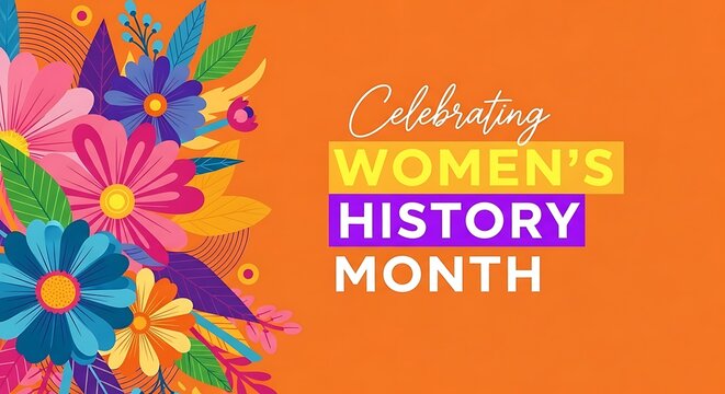 Celebrating women's history month with vibrant floral design