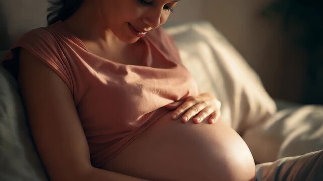 Medical ultrasound imaging presents a clear prenatal scan of a healthy fetus with an umbilical cord, highlighting modern obstetrics and pregnancy care. cinematic color correction, natural uneven