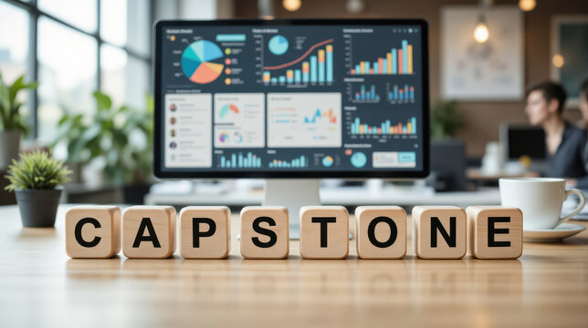 Capstone project completion for university programs and training courses, final deliverable milestone tracked with performance metrics to present results, outcomes and assessment criteria