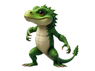 Obraz premium A small lizard stands upright on its hind legs, showcasing its unique ability