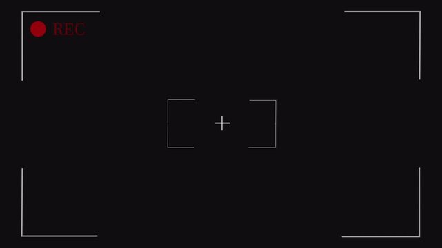 rec animation  with Alpha Channel, offering simple-to-use video recording camera screen animation in horizontal view in transparent background in 4K animation 