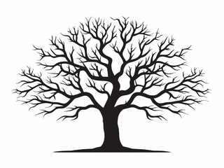 Obraz premium tree silhouette vector