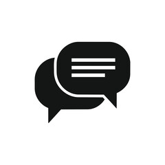 Fototapeta premium Flat Chat Bubble Icons for Communication and Messaging