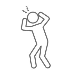 頭痛のピクトグラムアイコン